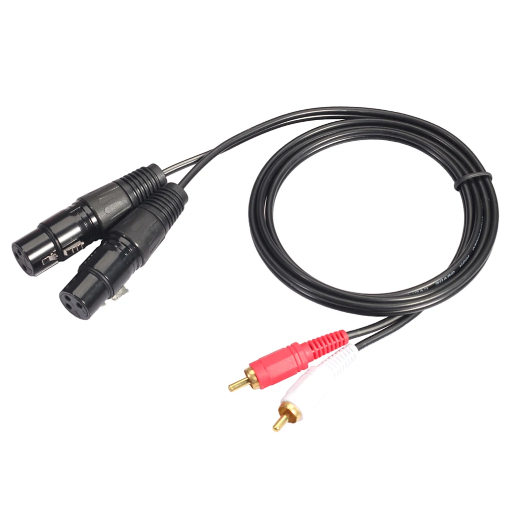 2RCA для 2XLR кабель (Heavy Duty) мужчина к Женский 3 Pin стерео аудио кабель-адаптер-5 футов |