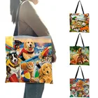 Женская модная сумка большая сумка для покупок Tote Lovely 3D Bomi золотистый ретривер Наплечные сумки для путешествий и школы