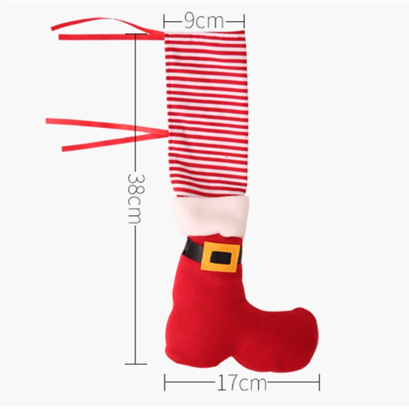 

1pc Christmas Furniture Table Leg Protective Covers Stool Chair Foot Sleeve Xmas Party Decorations Level Feet Cabinet Cover