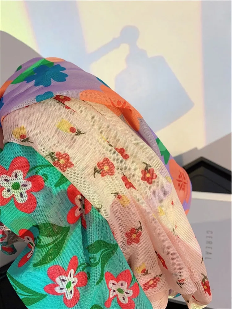

1-7T Summer Flower Top Toddler Kid Baby Girls Clothes Long Sleeve Breathable Mesh Floral T Shirt Cute Sun protection Tshirt