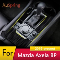 for mazda3 mazda 3 axela 2019 2021 bp lhd rhd car gear shift box central control panel cover sticker trim strips garnish styling