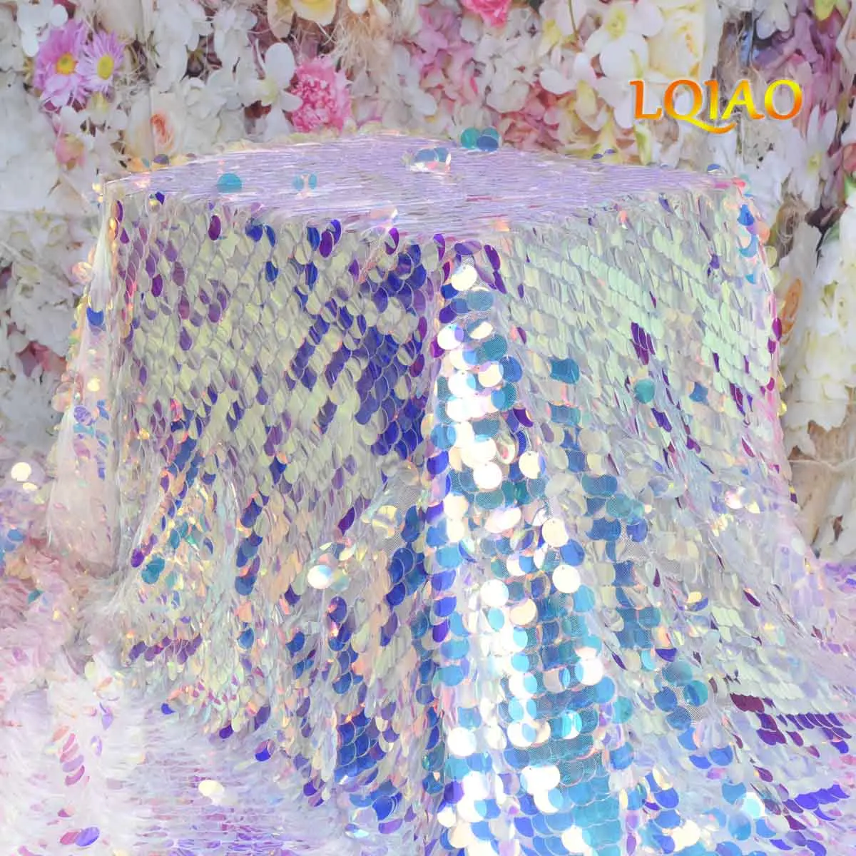 2021 Новое поступление большой диск 18 мм пайетка ткань с блестками