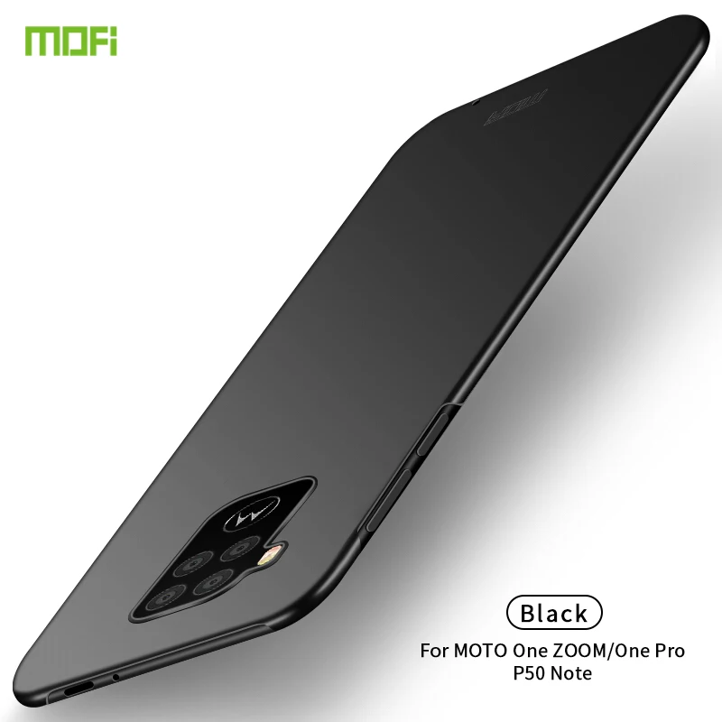 Для Motorola Moto P50 Note чехол MOFI Жесткий pc чехол для Motorola Moto P50 Note One Zoom One Pro Чехол Для Телефона - Цвет: black case