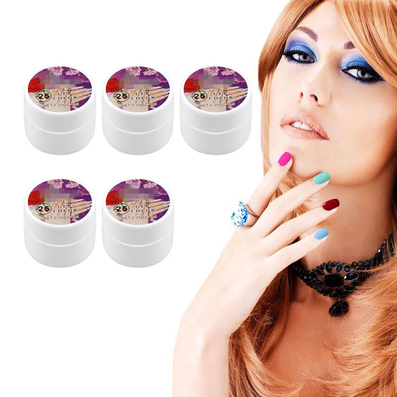 5 шт./компл. 8 мл съемный Однотонная Одежда УФ Гель-лак гель для ногтей маникюр