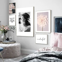 zonlicht meisje rose landschap home decor foto kwaliteit canvas schilderij poster nordic art decor woonkamer sofa muur decor