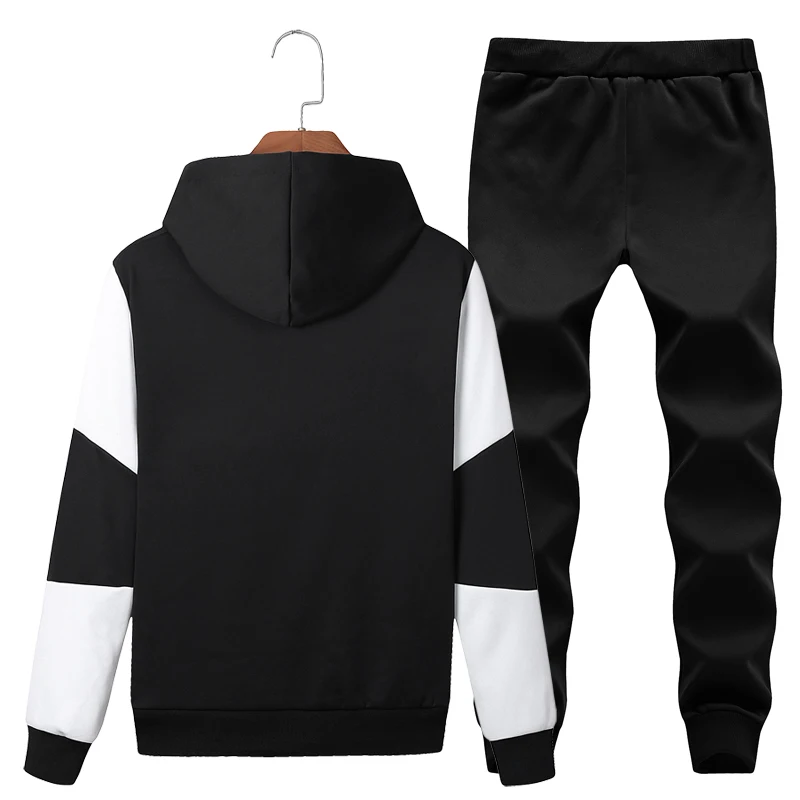 Мужской спортивный костюм с капюшоном Классический ветрозащитный Теплый для