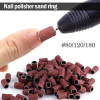 10050pcs sanding cap band for electric manicure machine 18012080 grit nail drill grinding bit files pedicure tool accessories