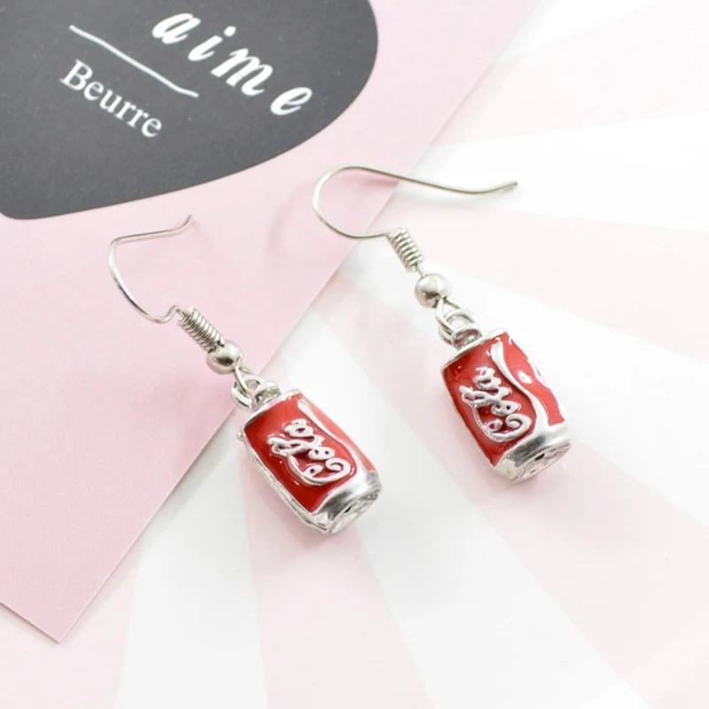 New Creative Simple Coke Bottle Earrings Personalized Cute Handmake For Woman Jewelry Gift | Украшения и аксессуары