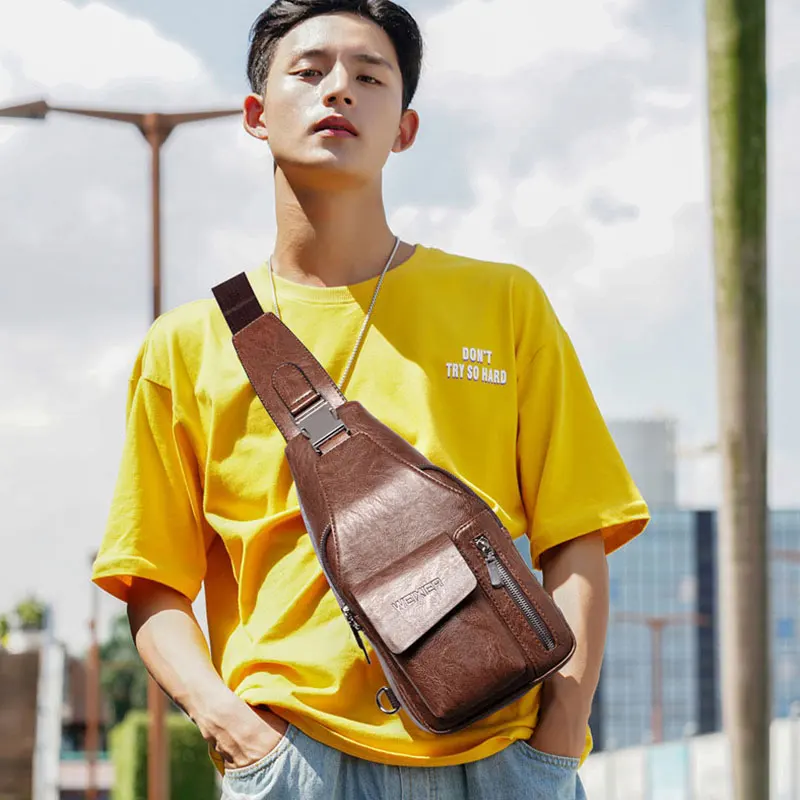 

Outdoor Sport Chest Bag for Man Casual Crossbody Bags 7.9 Inch Ipad Male Multiunction Sling Pack Men Travel Messenger Pocket