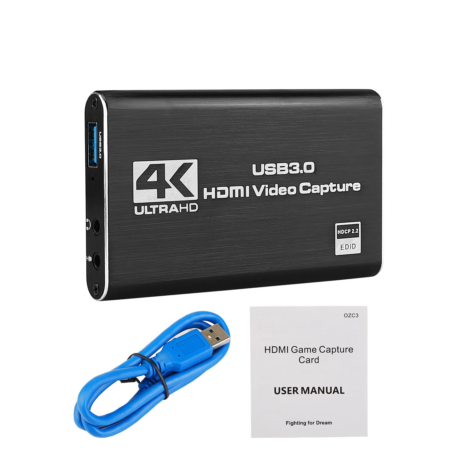 

HDMI Capture Card 4K USB3.0 1080P Video Capture Card Game Capture Device for PC PS4 Live Streaming Broadcast Video Record Stream