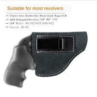 totrait new kraft invisible holster revolver dedicated leather holster soft and comfortable lumbar medial tactical holster