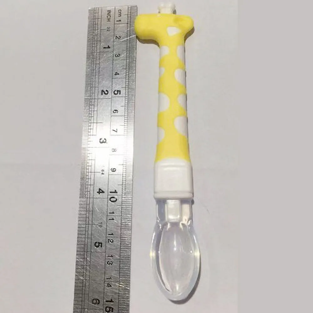 Набор силиконовых ложек с героями мультфильмов для новорожденных тренировочные