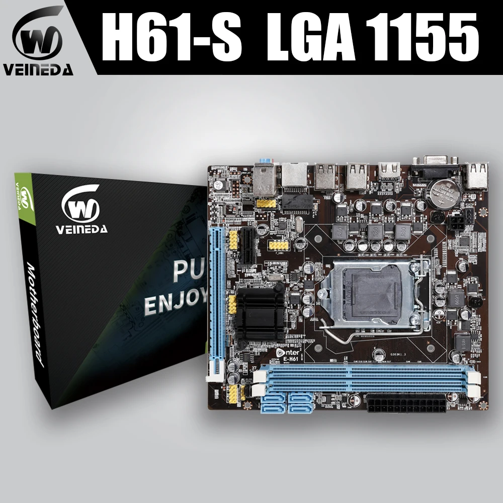 Материнская плата VEINEDA LGA 1155 для настольных ПК набор микросхем Intel ddr3 двойной Usb 2 0