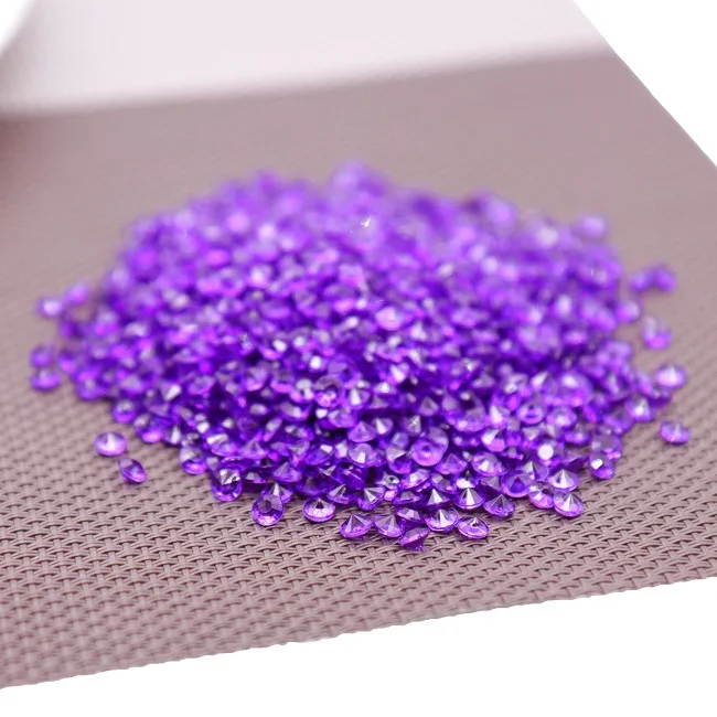 purple 1000PS 4,2 мм Акриловые Алмазные конфетти декор для венчания ремесла алмазные конфетти Разбрасыватели конфетти для стола прозрачные Кристальные центральные Вечерние - Цвет: purple