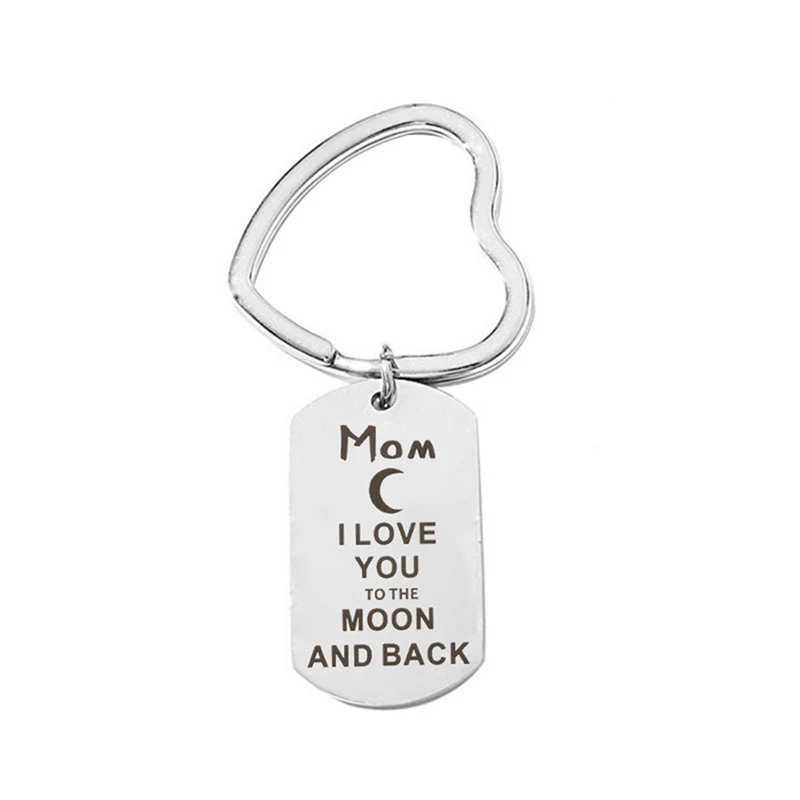 Брелок из нержавеющей стали I Love You To The Moon And Back сына мамы сестры дяди Anut семейный