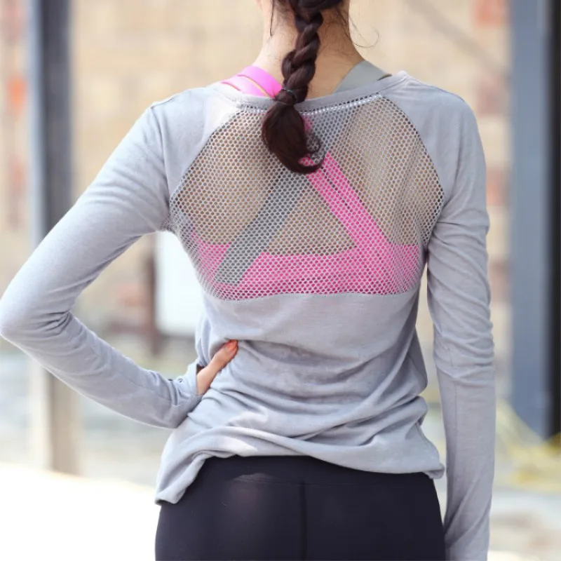 

Women's Fitness thumb hole Breathable women gym Sportswear T-Shirt Yoga Tops Quick-drying Running Shirts Fitness Wear Top