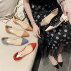 Женские туфли на плоской подошве, прозрачные Балетки без застежки, карамельные цвета, 8922C, большие размеры, лето 2021