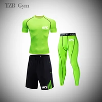 mens running suit gym jogging training fitness compression suit running riding leggings mens boxing jiu jitsu mma sportswear