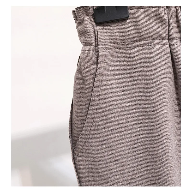 

JUJULAND Hot Sale Winter Women Pants High Waist Loose Ankle Length Harem Pants Thicken Warm Trousers Female 2055