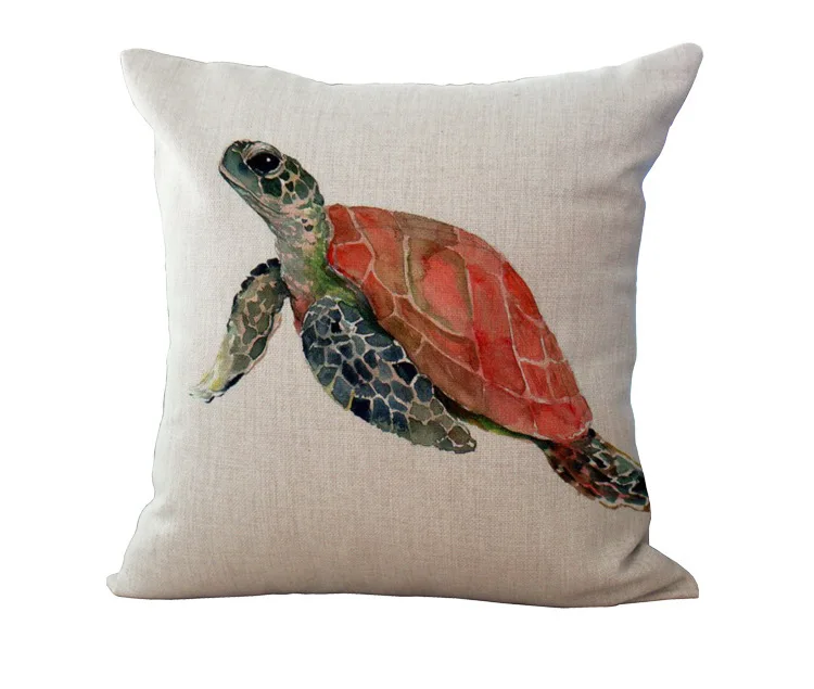 

Marine Life Water Wood Seahorse Octopus Goldfish Marine Life Sofa Pillow Home Decoration Pillowcase Wholesale