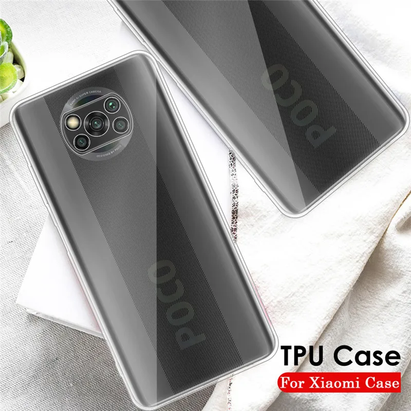 PocoX3 Poco X 3 Case Clear Thin Hydrogel Film Soft Phone Case For Xiaomi PocoX3Pro Poco X3 Pro NFC Protection Silicone Cover
