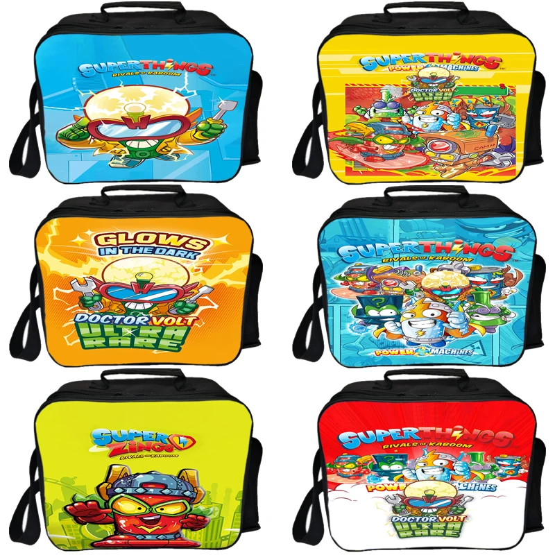 

Students Superthings Power Machines Lunch Bags Kids Super Zings7 Lunch Box Children Cartoon Anime Portable Food Storage Case