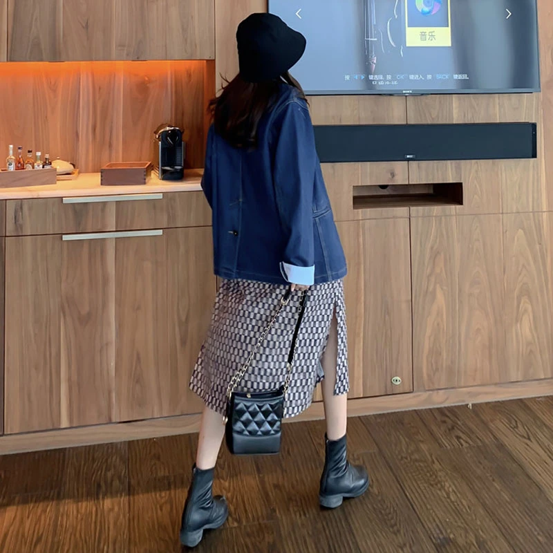 Новинка 2020 Весенняя джинсовая куртка для женщин офисный женский Джинсовый