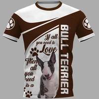 plstar cosmos bull terrier 3d printed t shirt harajuku streetwear t shirts funny animal men for women short sleeve 01