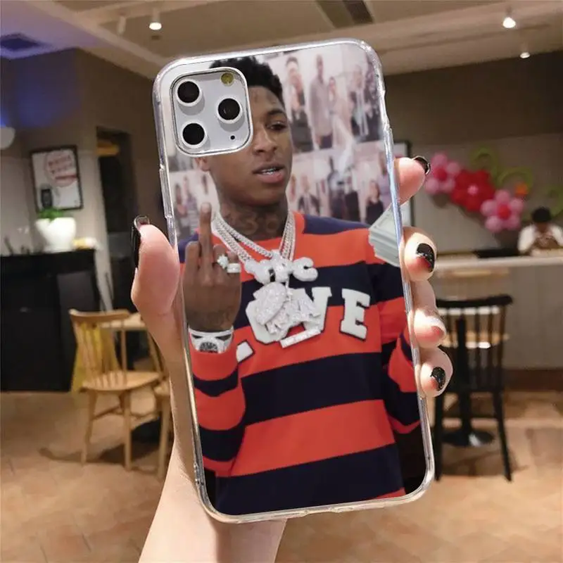 

TOPLBPCS Youngboy Phone Case Transparent for iPhone 6 7 8 11 12 s mini pro X XS XR MAX Plus cover funda shell