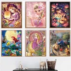 Disney живопись на холсте, мультфильмы Красота и с рисунком из мультфильма Красавица и Чудовище Плакаты и принты настенные картины для малыша Гостиная домашний декор