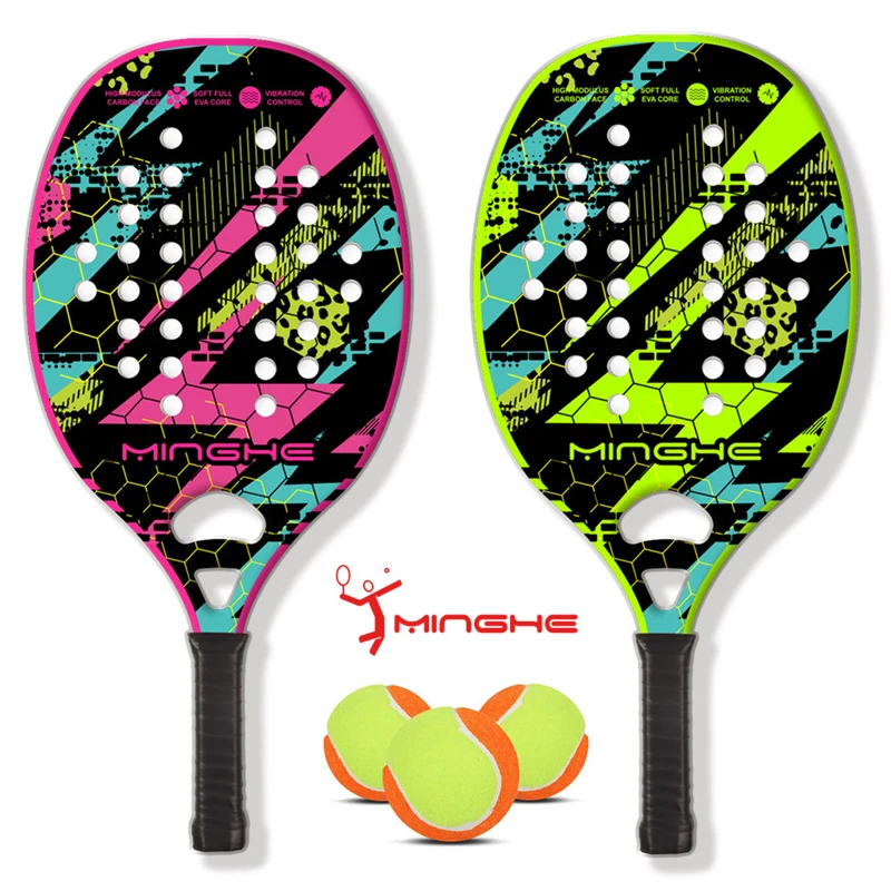 

Новинка 2021, Пляжная Теннисная ракетка из углеродного волокна, теннисная ракетка из пеноматериала Eva, Профессиональная теннисная ракетка из ...