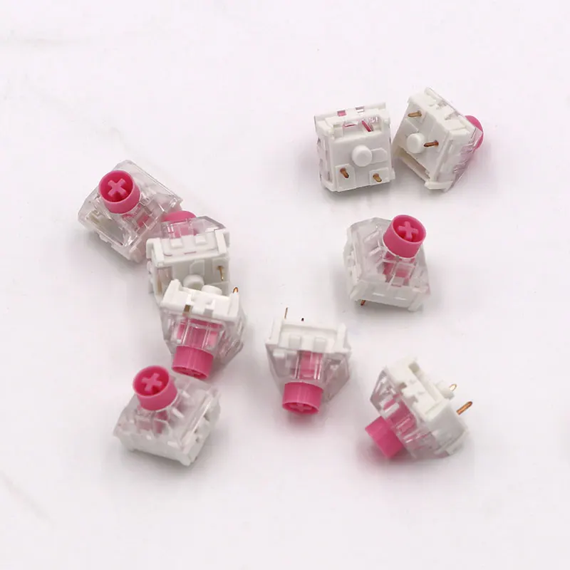 Kailh коробка бесшумный переключатель розовый коричневый механическая клавиатура