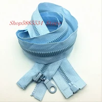 125pcs 528 inch 70cm light blue separating jacket zippers sewing zipper heavy duty plastic zippers bulk process open end
