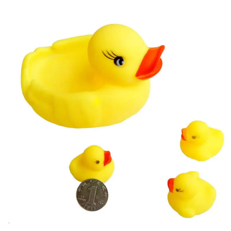 

Hot Sale Duck Baby Shower Water toys for baby kids children Birthday Gift toy Cute Baby Kids Rubber free shipping