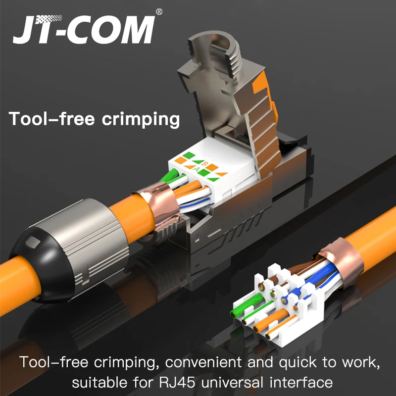 RJ45 металлический разъем CAT6A/7/8 промышленного класса Ethernet кабель экранированная