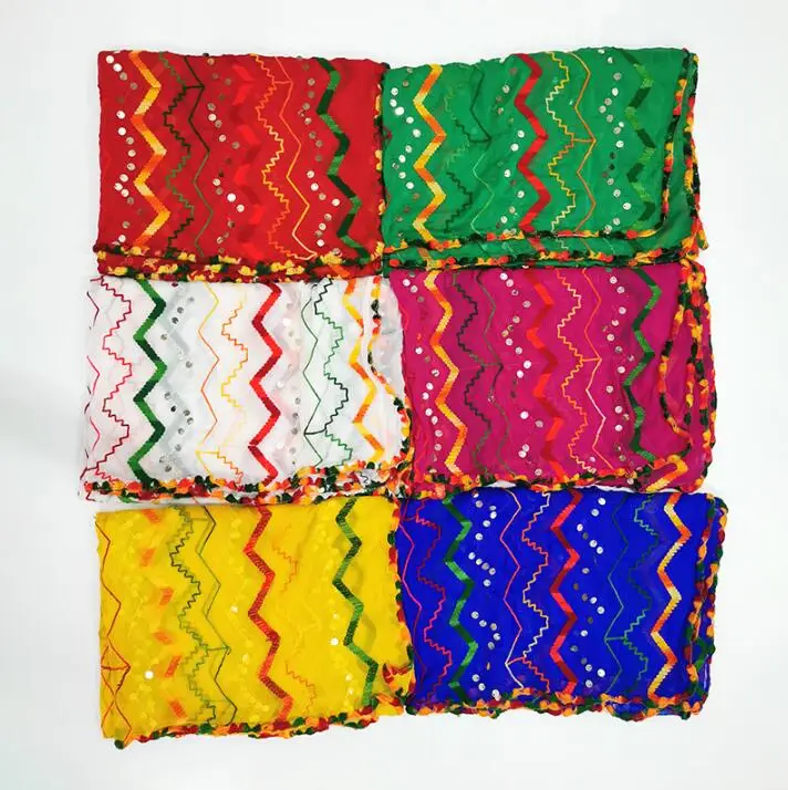 Весенне летние индийские сари Женские Модные Этнические шарфы с вышивкой