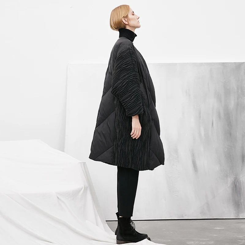 Зимний оригинальный дизайн Повседневный большой рукав летучая мышь толстый