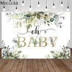 С надписью Oh Baby фон для фотографирования с изображением зеленых листьев и джунгли Baby Shower для первых шагов новорожденных, День рождения фон торт настольный декор для портретной съемки в фотостудии