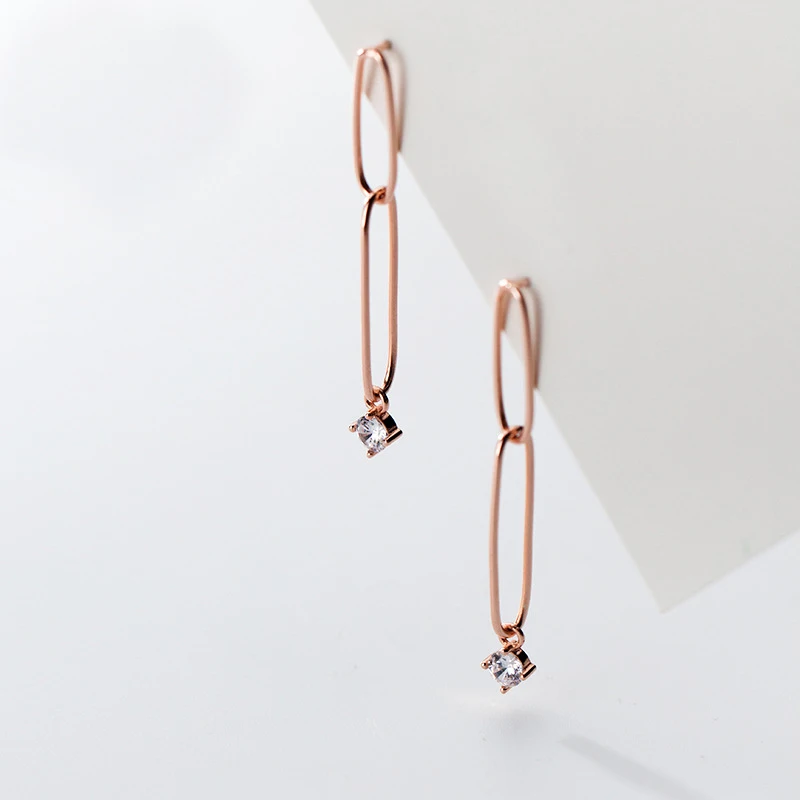 Женские серьги подвески из серебра 925 пробы с фианитами|Серьги-подвески| |