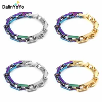 2021 new trendy square cuban chain men bracelet classic stainless steel meta chain bracelet for men women girls party jewelry
