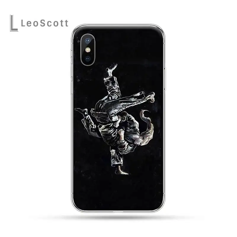 

Judo Jiu Jitsu BJJ text pattern luxury Anti-fall Phone Case funda for iPhone 11 12 pro XS MAX 8 7 6 6S Plus X 5S SE 2020 XR