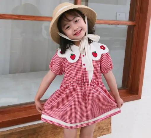 Платье для маленьких девочек 6 шт./лот детская одежда летние платья с коротким