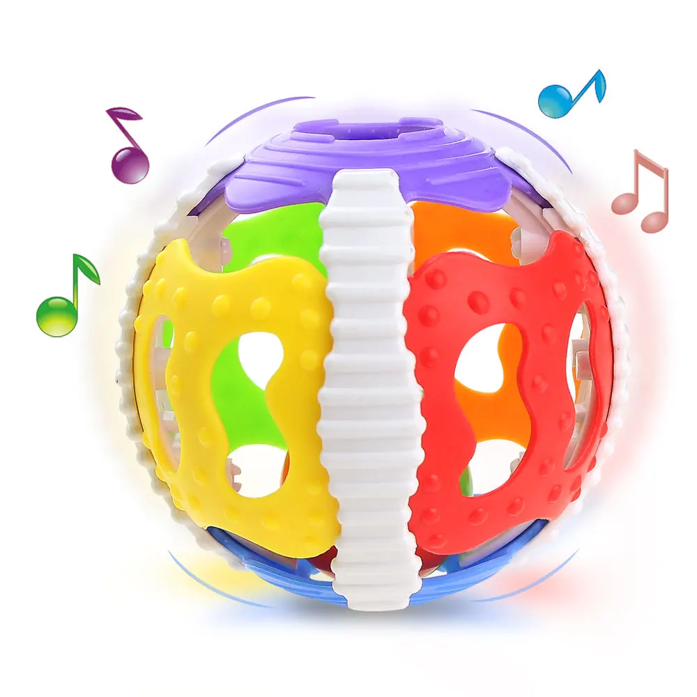 

Baby Rattle Toys Soft Rubber Teethers Baby Hand Bell Rattles Fitness Grasping Ball Infant Toddler Early Educational Toys Gift