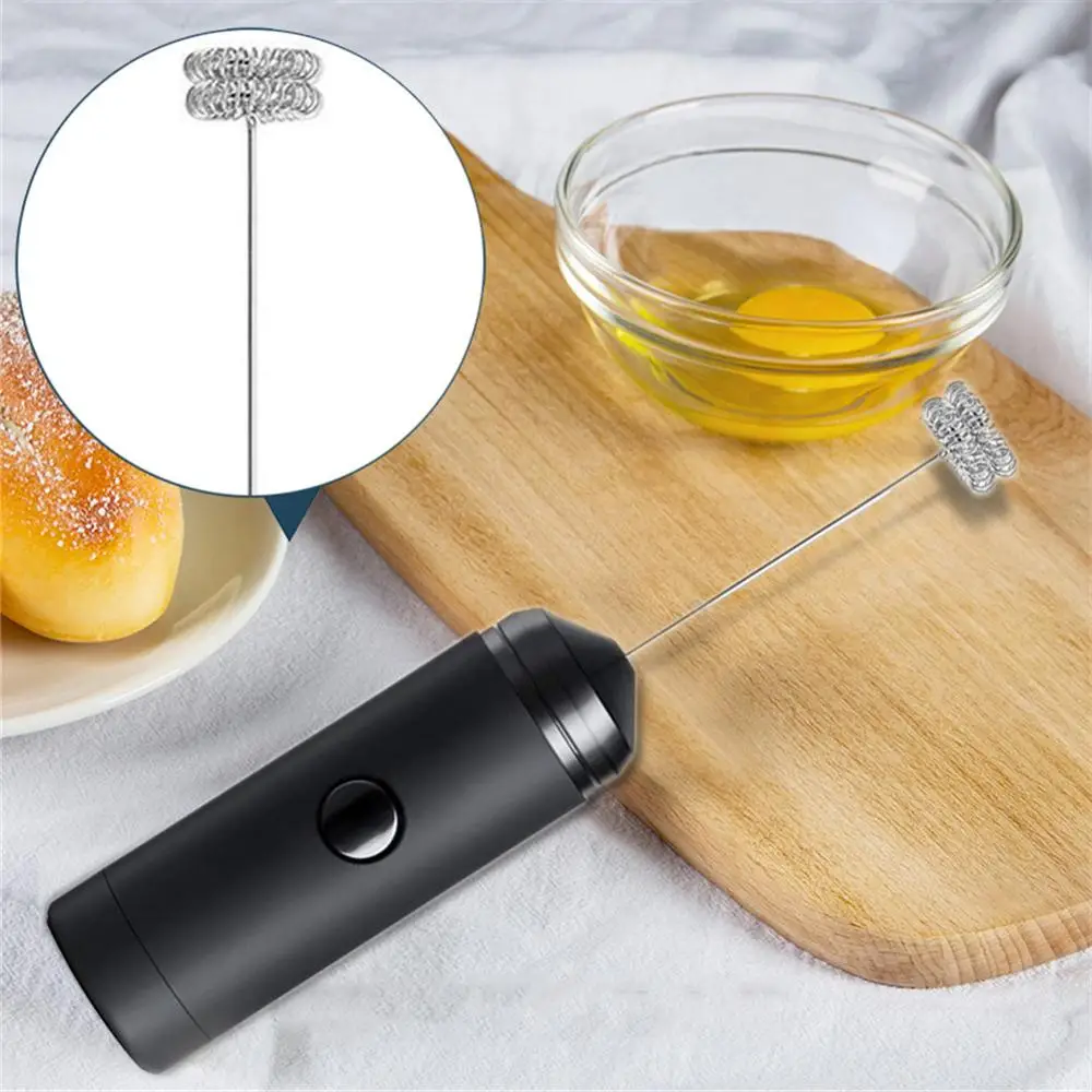 Мощный электрический взбиватель молока с двойной пружиной кухонный миксер