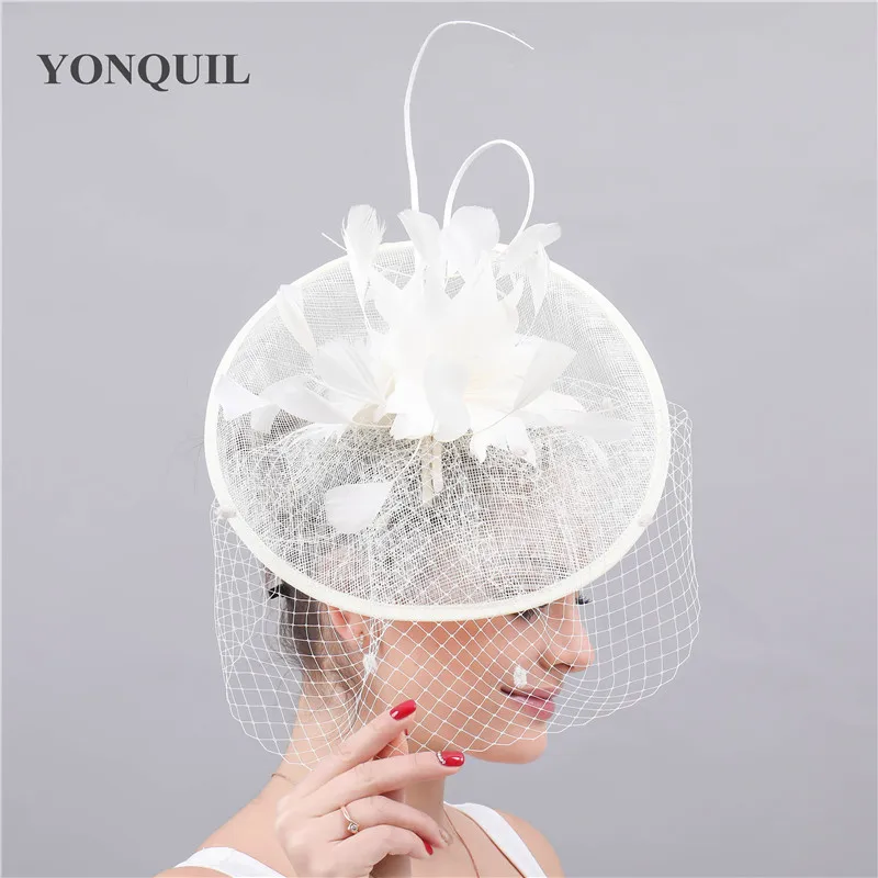 Gorgeous Bride Wedding Mesh Hat Fascinators Women Elegant Chic Headpiece Veilling Headwear For Marry Ladies Flower | Свадьбы и