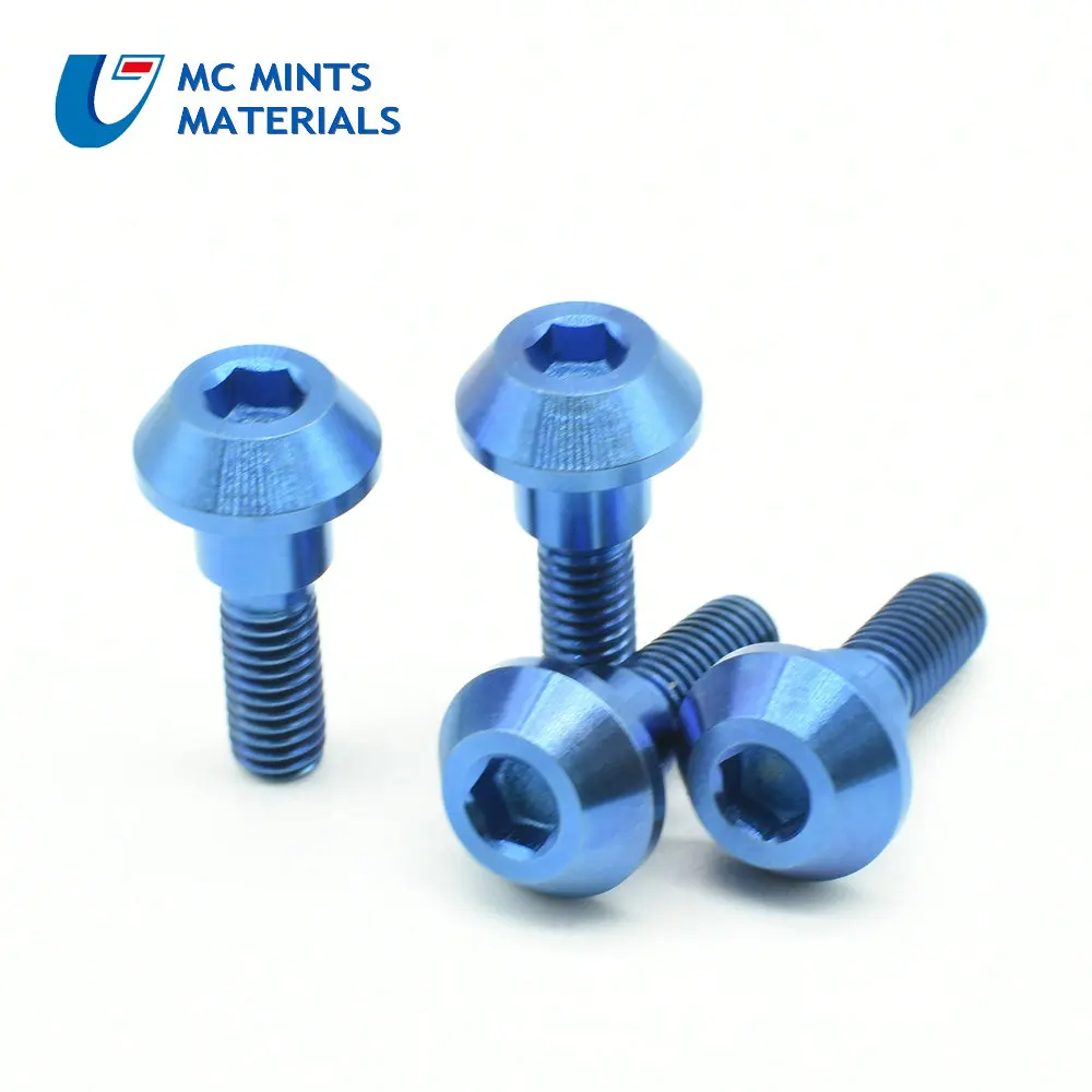 M6x20mm DIY Титан шаг болты для Yamaha тормоз конической шар шестигранный ключ головка суппорт дисковые тормоза с шестигранной Ti винты Ti Застежка