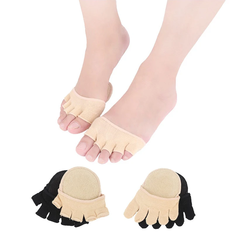 

1/2Pair Toe Separator Protector Foot Care Tool Foot Toe Socks for Pedicure Forefoot Pads Toe Pad Orthopedic Cotton Heels Socks
