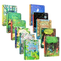usborne english educational picture books peep inside the jungle for kids children books baby english language learning
