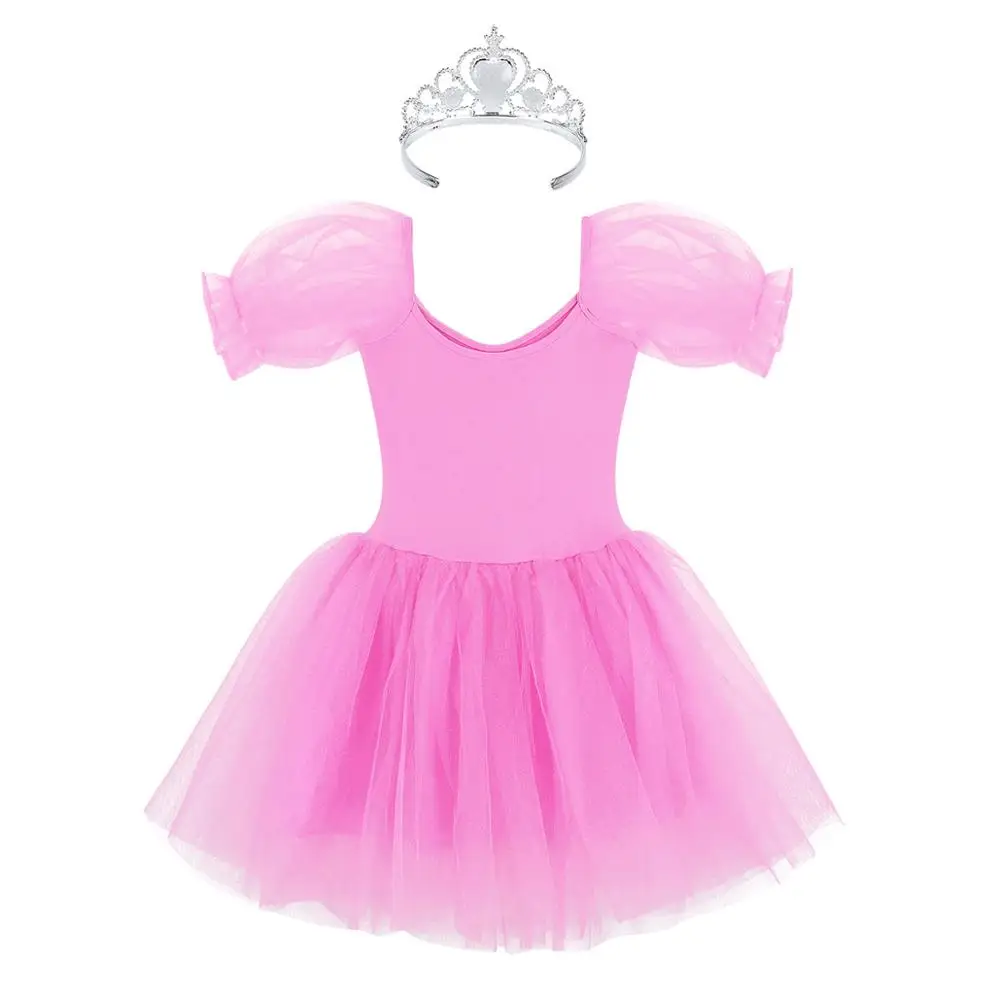 Балетное платье-пачка для девочек платье с короткими рукавами пышными и
