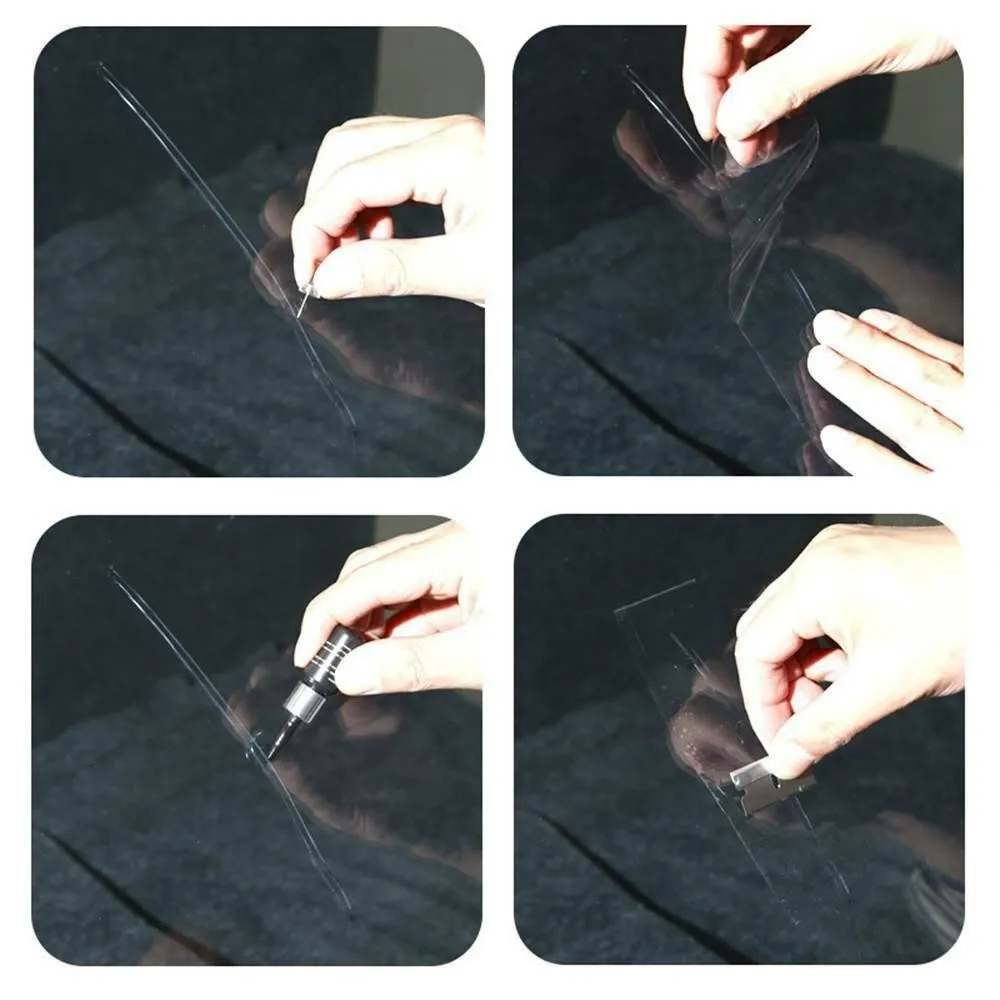 

Cured Film Glass Repair Tools Fluid Restore Scratch Set Window Windshield